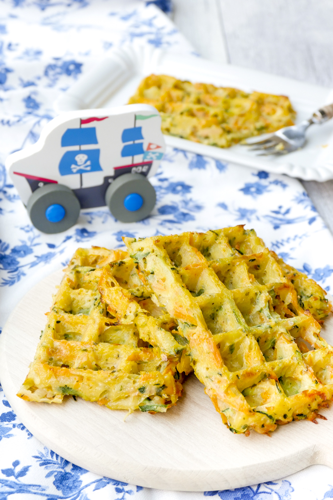  Waffles from potatoes, zucchini and carrots from the oven 